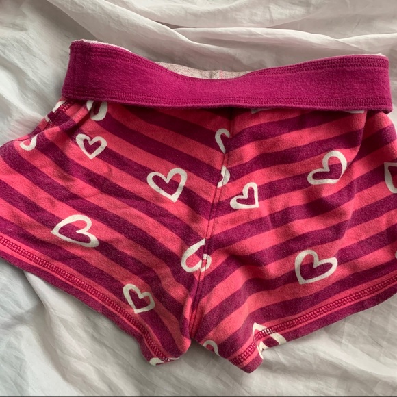 Pink striped heart lounge shorts - Picture 5 of 6
